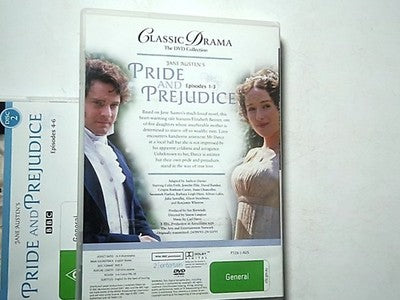 Jane Austen's Pride and Prejudice (DVD, 1995) Region 4,2