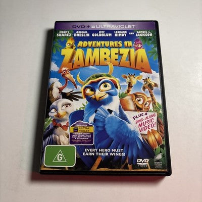 Adventures in Zambezia (DVD, 2012) Jeff Goldblum, Leonard Nimoy Region 4,2