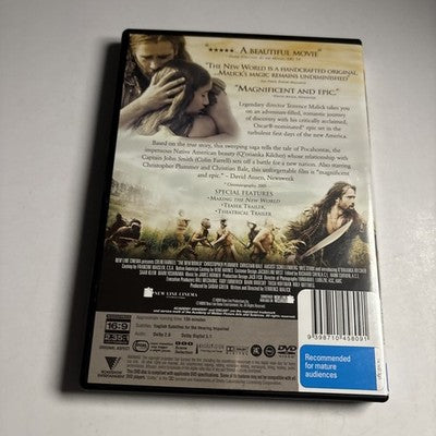 The New World (DVD, 2005) Christian Bale, Colin Farrell Region 4 NEW