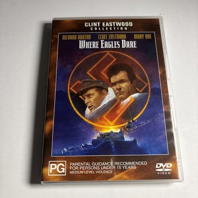 Where Eagles Dare (DVD, 1969) Clint Eastwood Region 4 NEW