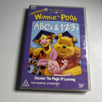 Winnie the Pooh - Abc's & 123's (DVD, 2004) Region 4