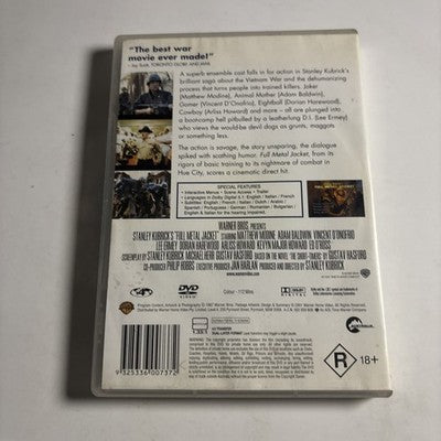 Full Metal Jacket (DVD, 1987) Matthew Modine, Adam Baldwin, Region 4