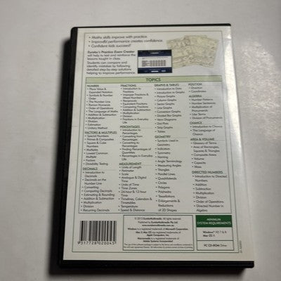Eureka - Maths Practice Exam Creator 2014 Edition Year 7 PC Mac CDROM NEW