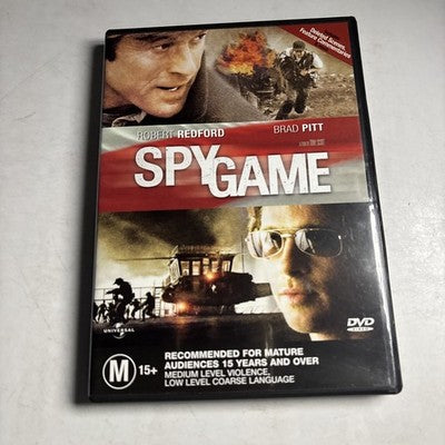 Spy Game (DVD, 2001) Brad Pitt, Robert Redford Region 4,2 NEW