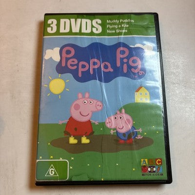 Peppa Pig: Muddy Puddles, Flying A Kite, New Shoes (DVD, 3-Disc) Region 4