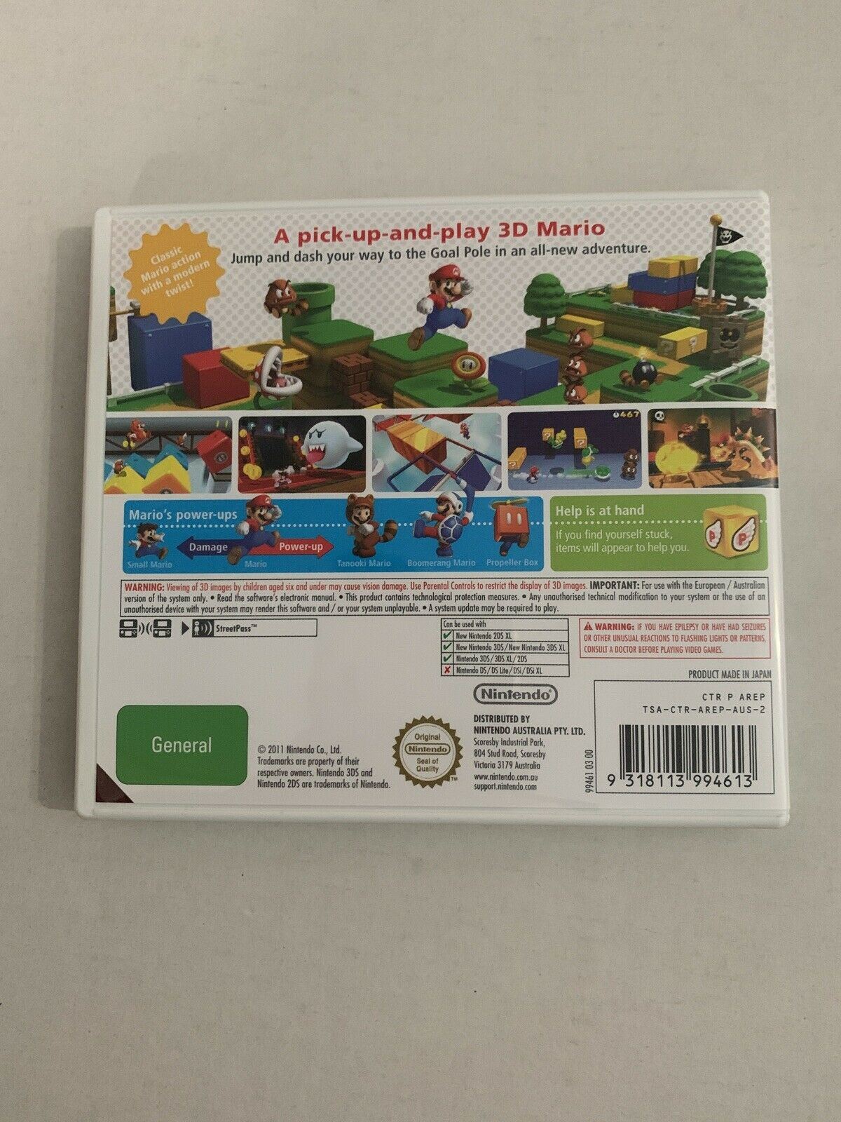 Super Mario 3D Land 3DS Game NEW