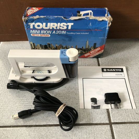 Sanyo Tourist Mini Iron For Travel Portable Ironing with Spray