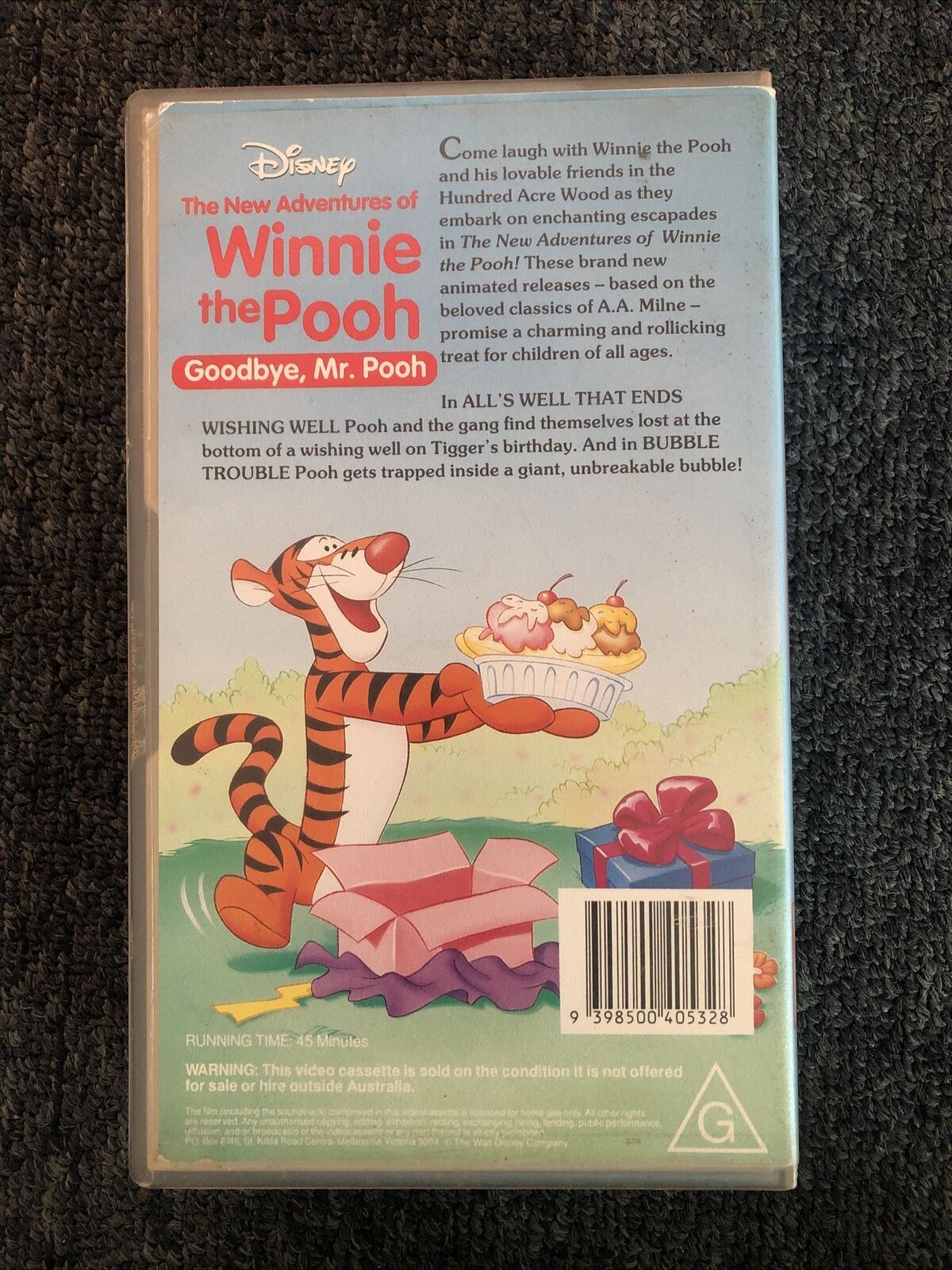 Winnie The Pooh : Goodbye,  Mr. Pooh (VHS, 1989) PAL Disney