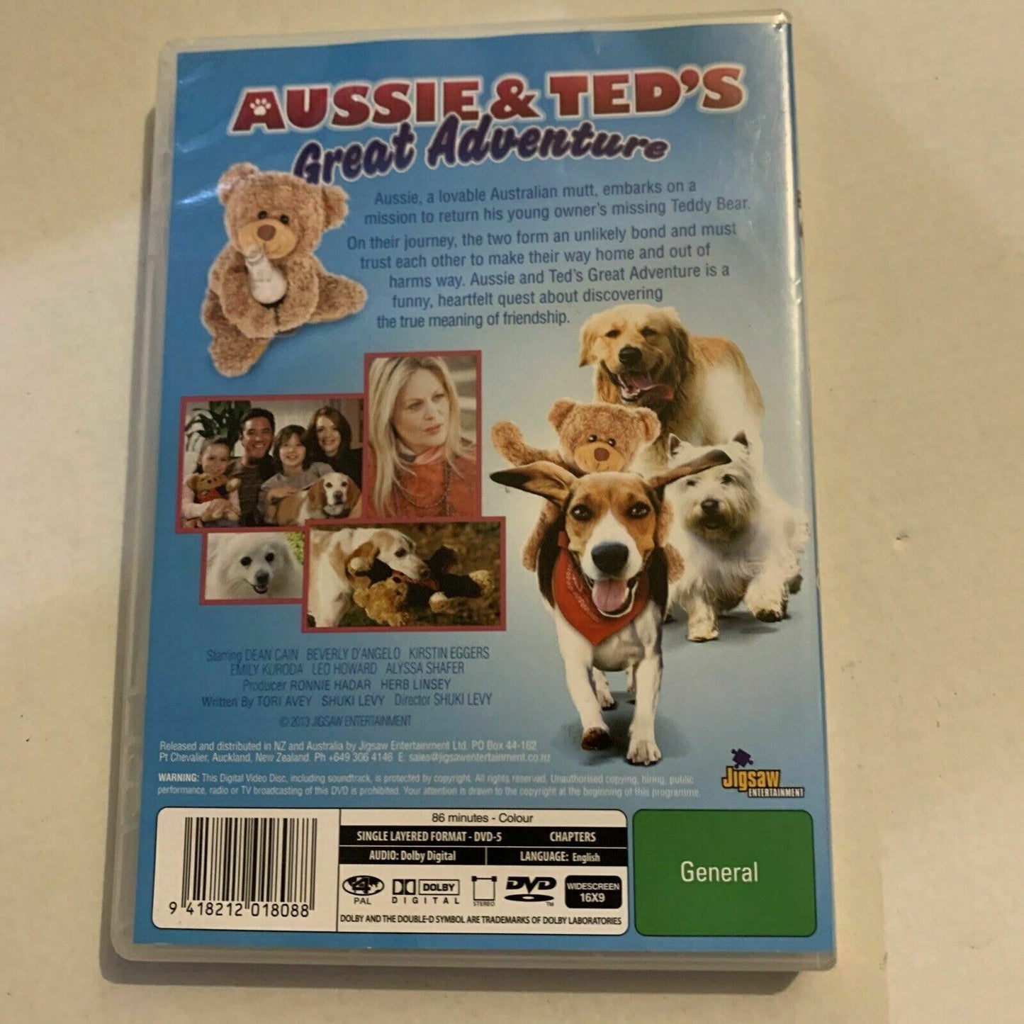 Aussie & Ted's Great Adventure (DVD, 2009) Dean Cain, Alyssa Shafer, Kirstin Egg