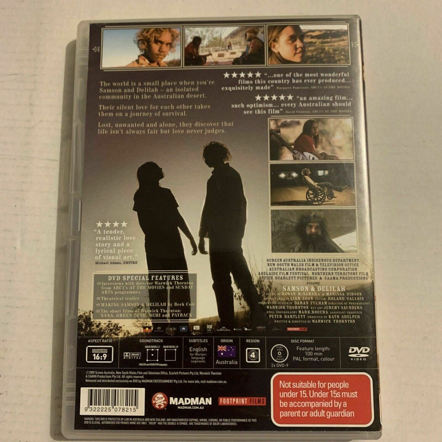 *Signed Cover* Samson & Delilah (DVD, 2009, 2-Disc Set) Region 4