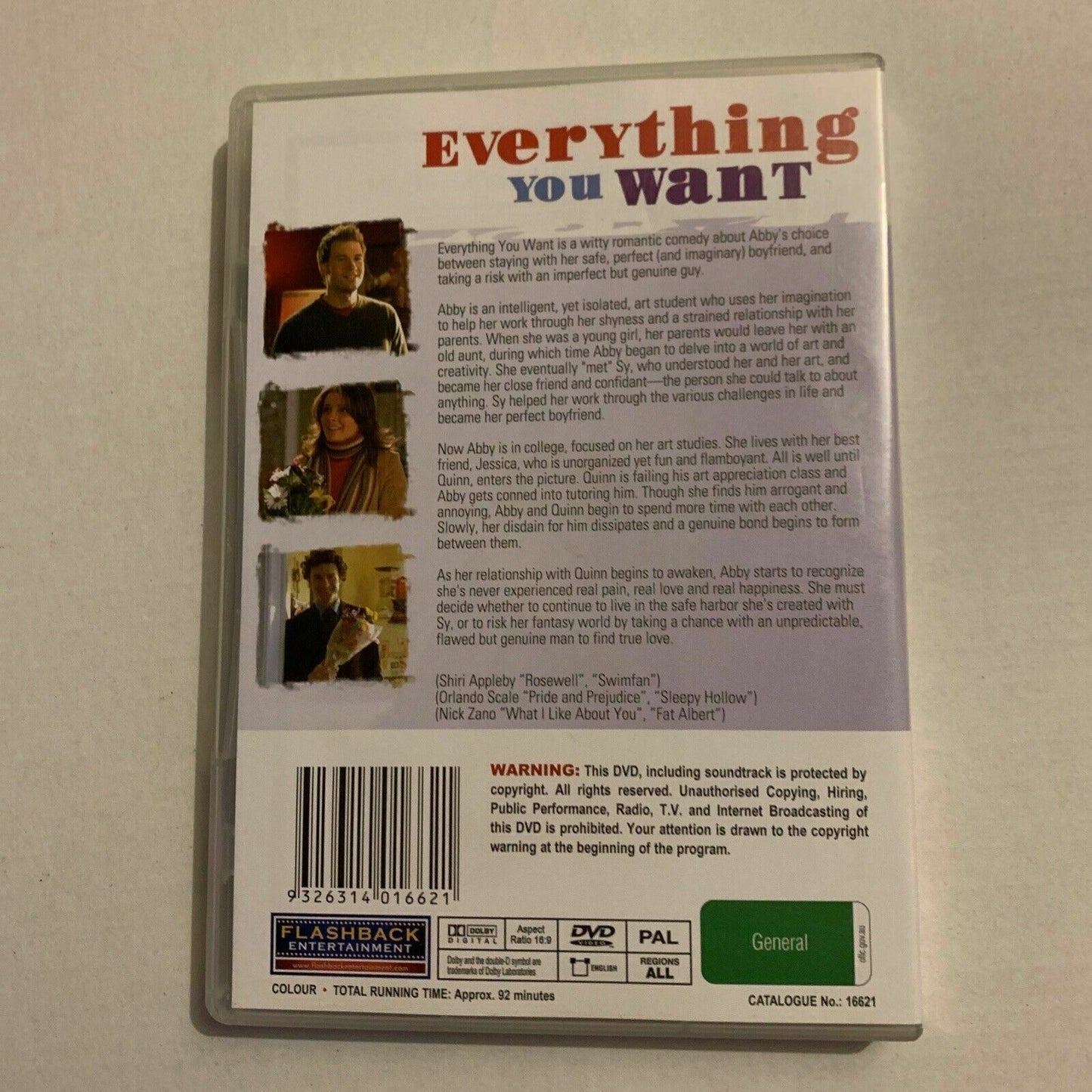 Everything You Want (DVD, 2005) Shiri Appleby, Nick Zano, Alexandra Holden