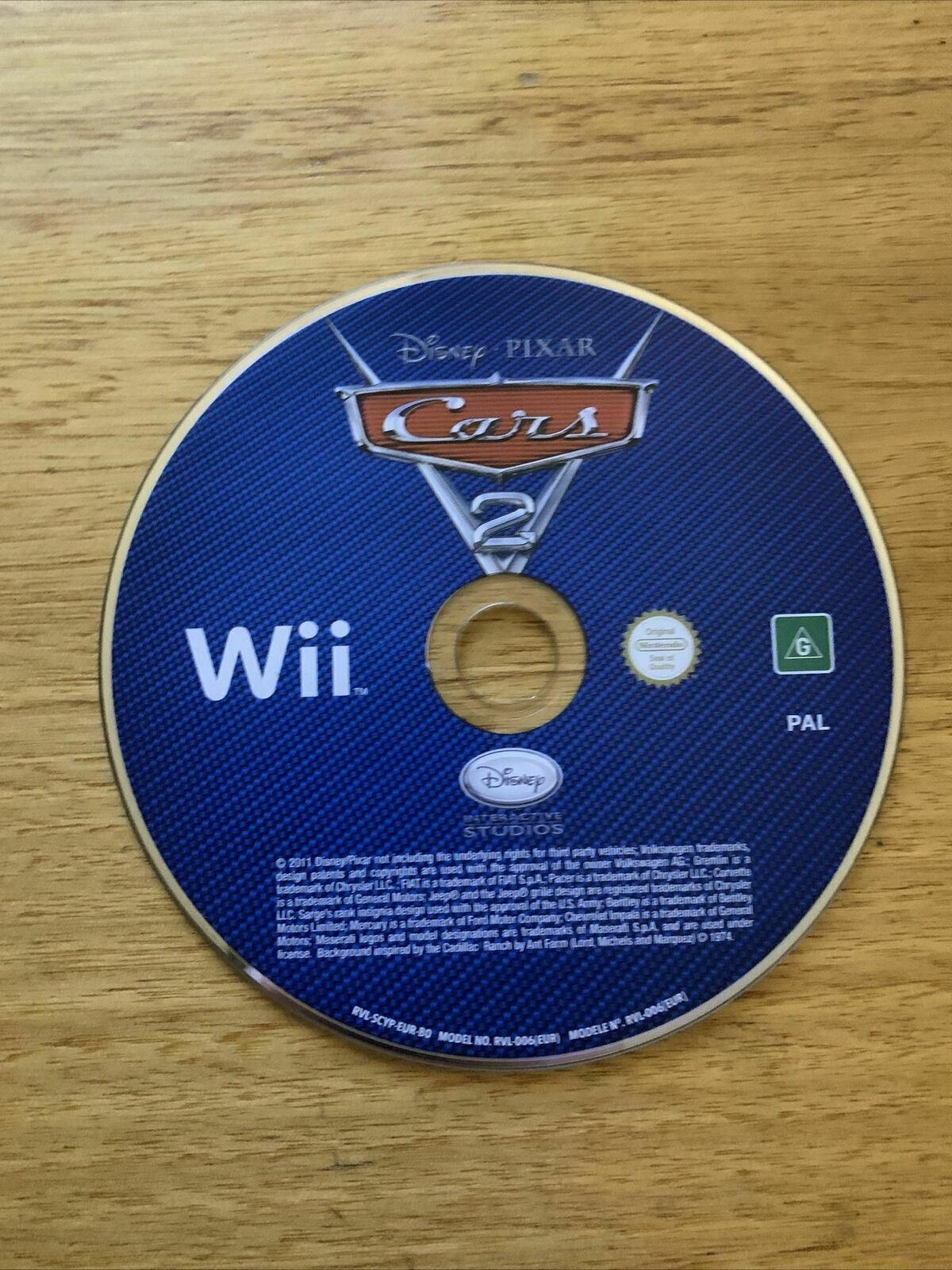 Disney Cars 2 - Nintendo Wii PAL Game with Manual