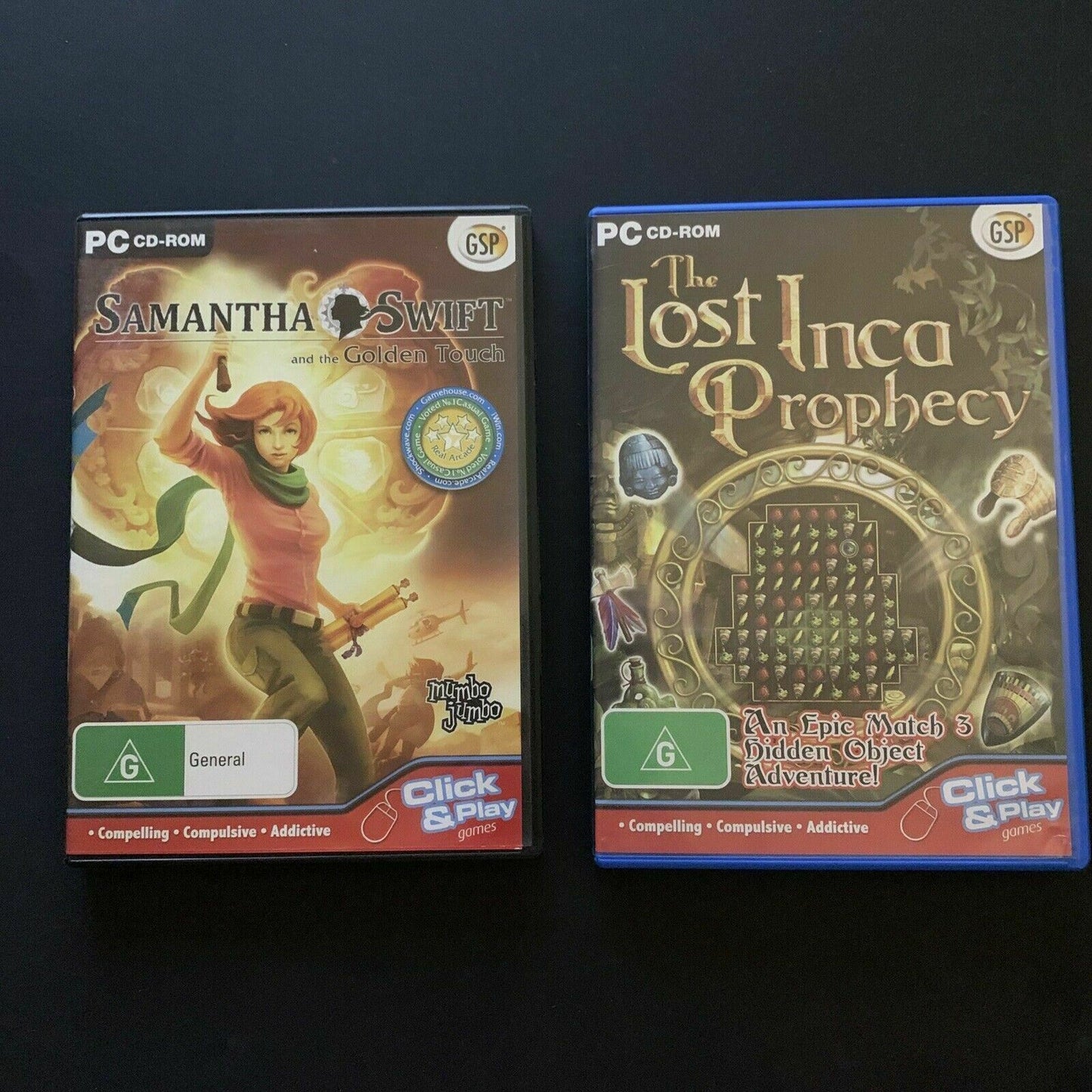 2x Hidden Object Games - Samantha Swift: Golden Touch + Lost Inca Prophecy PC