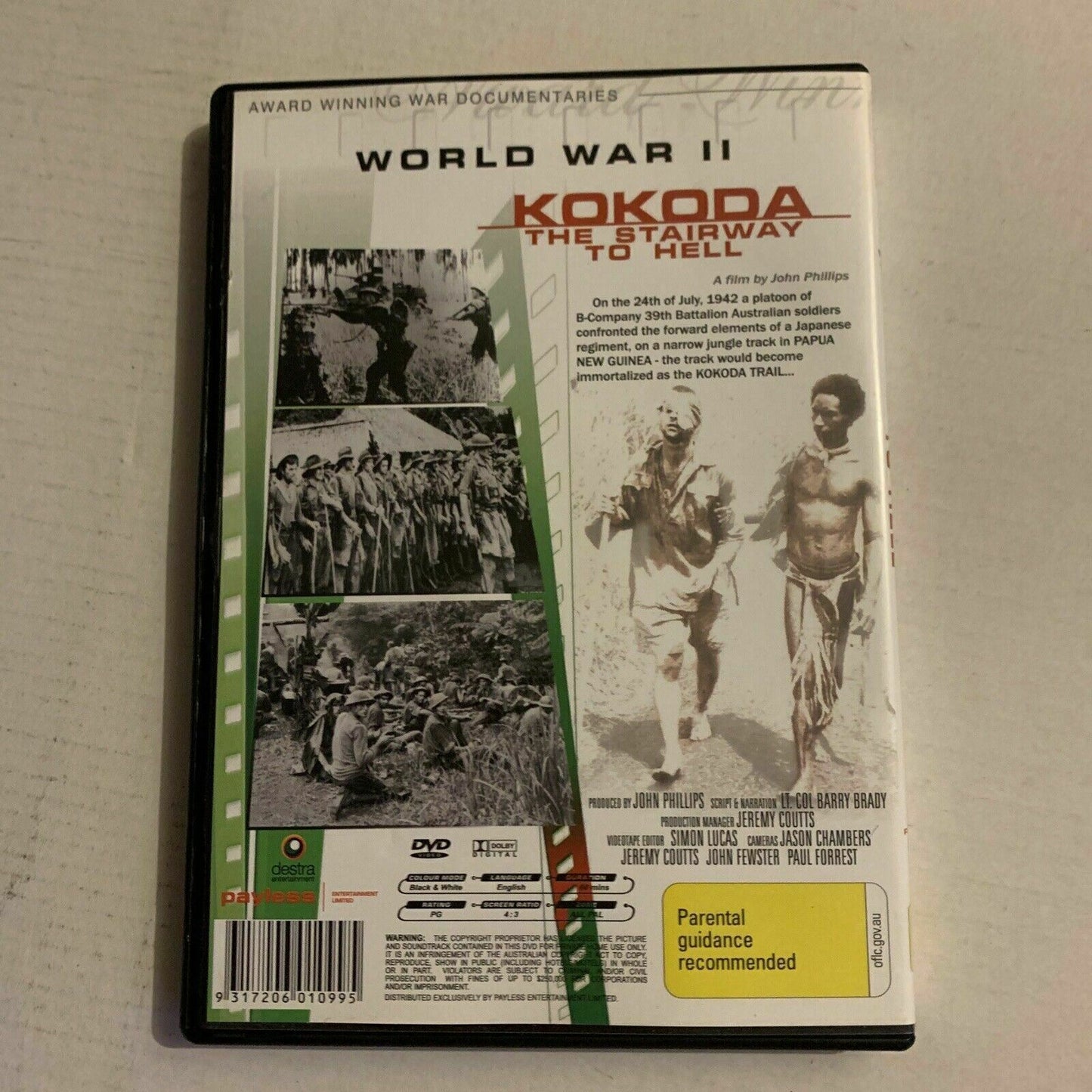 World War II - Kokoda The Stairway to Hell By John Phillips (DVD, 2010)