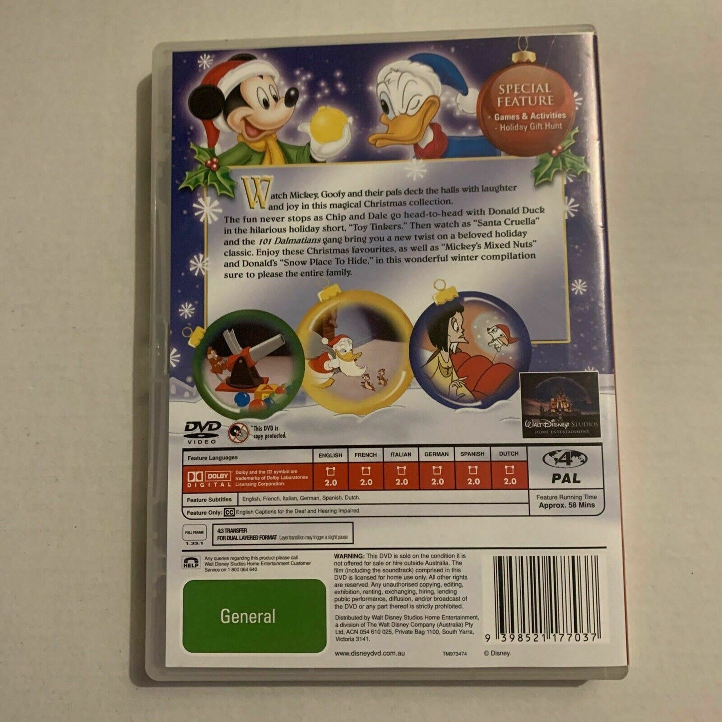 Disney's Christmas Favourites (DVD, 2010) Region 4&2