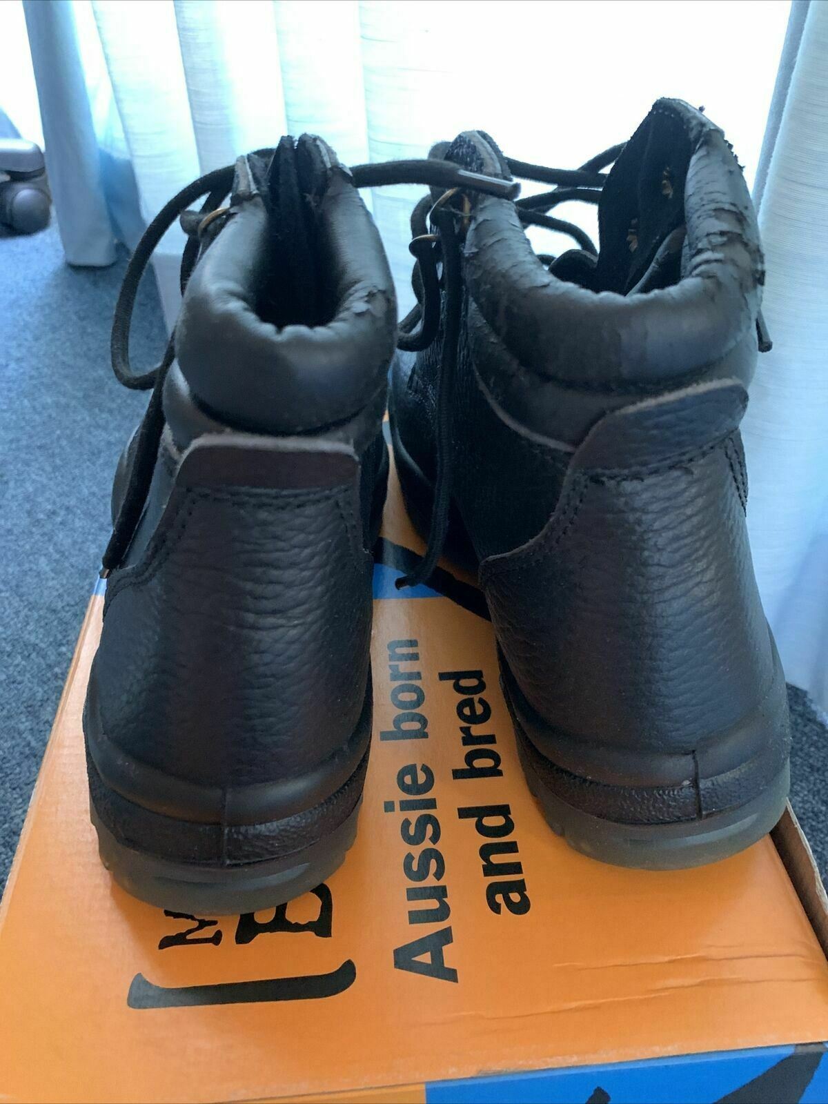 Mongrel 260010 Brown Leather Safety Boots Lace Up Size 5 UK Air Zone Comfort