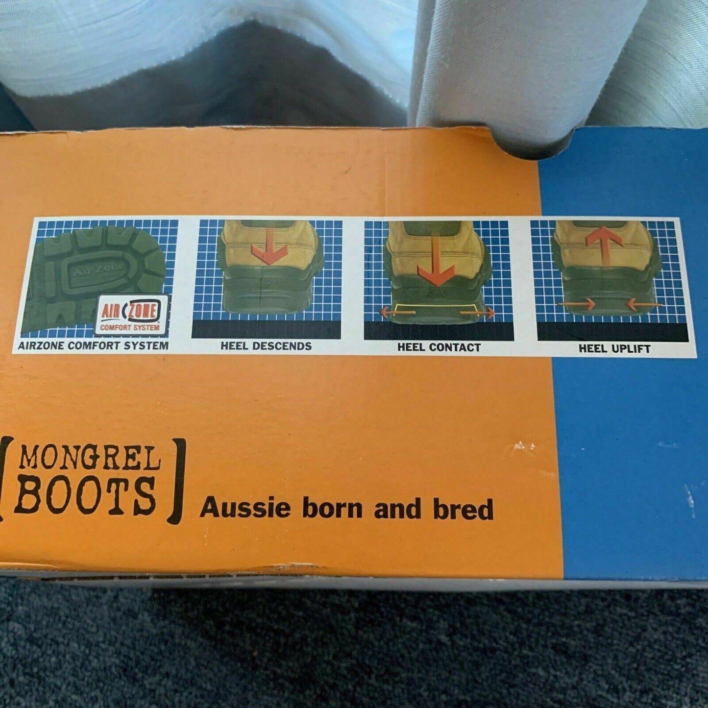 Mongrel 260010 Brown Leather Safety Boots Lace Up Size 5 UK Air Zone Comfort