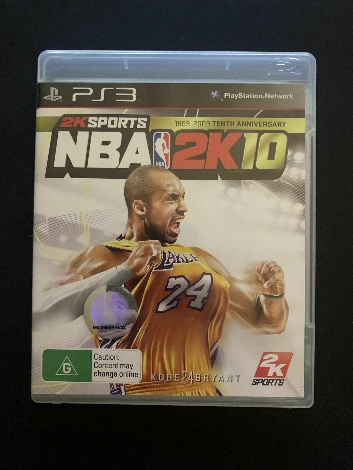 NBA 2K10 (Kobe Bryant Cover) - PS3 Playstation 3 Game with Manual