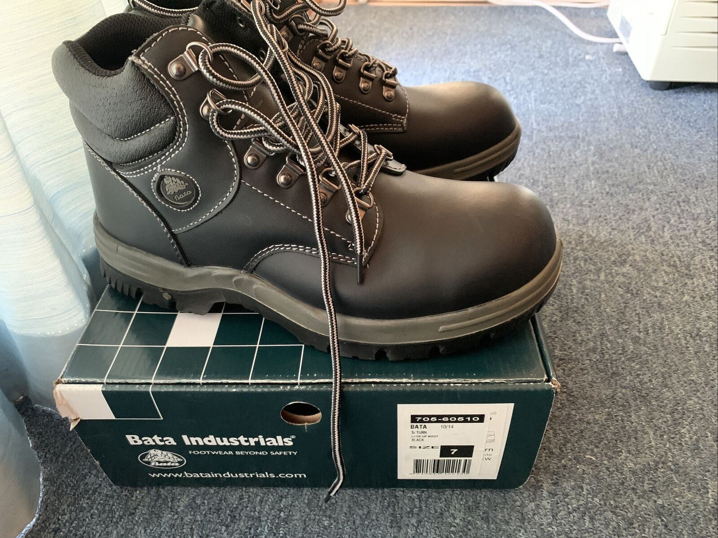 Bata Industrials Saturn Lace Up Safety Boots Size 7 UK Antistatic Footwear