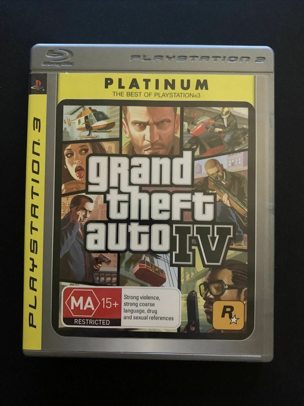Grand Theft Auto IV (PlayStation 3, 2008) GTA 4 with Manual + Map