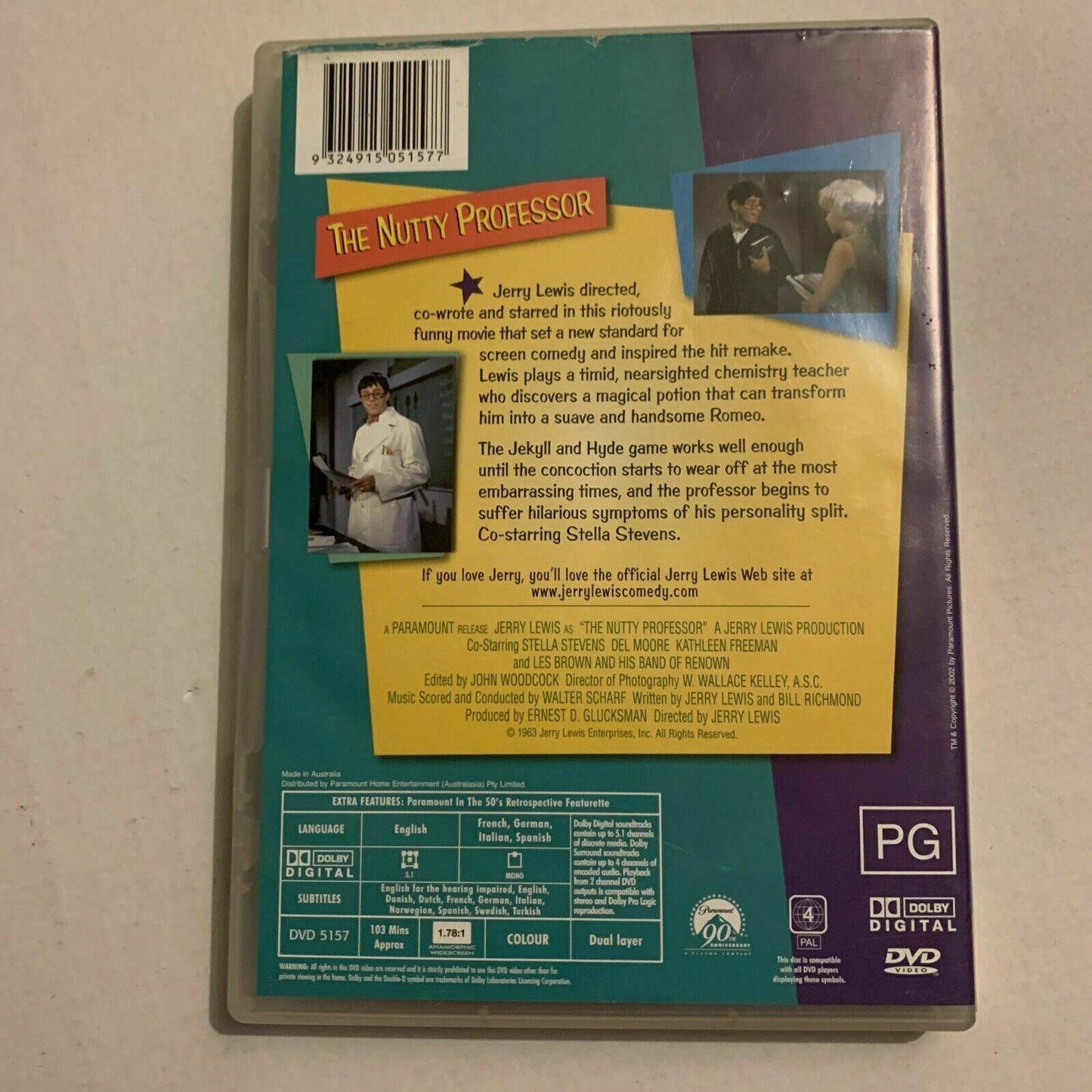 Jerry Lewis - The Nutty Professor (DVD, 1963) Region 4