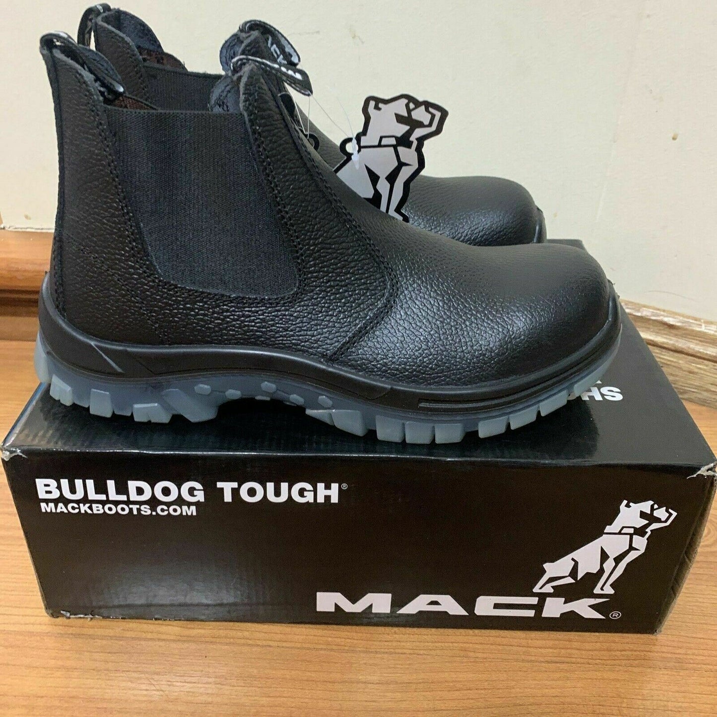 Mack Boots Tradie Men's Pull-On Safety Work Boots, Leather, Steel Toe 11AU 12US