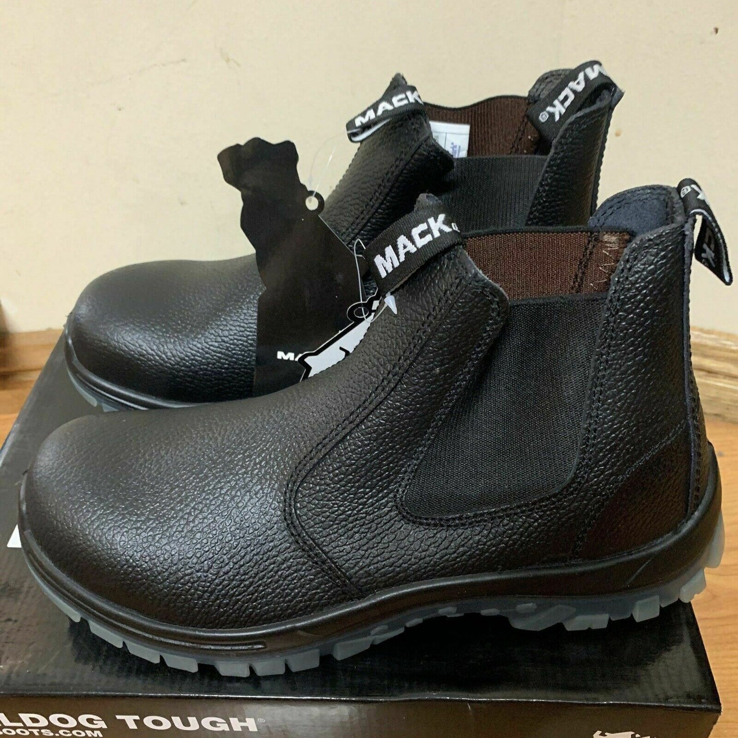 Mack Boots Tradie Men's Pull-On Safety Work Boots, Leather, Steel Toe 11AU 12US