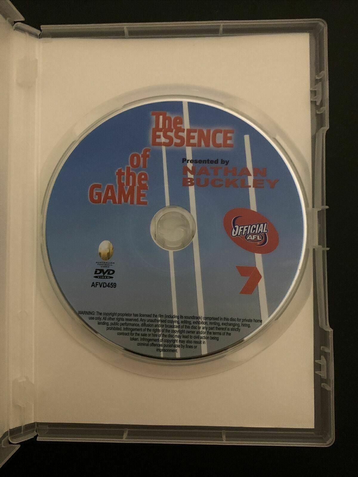 Official AFL The Essence of the Game (DVD, 2008) presented by Nathan Buckley