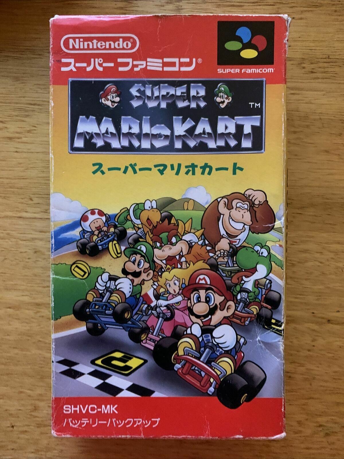 Super Famicom SNES Super Mario Kart w/box & Manual Japan Version NTSC-J Manual