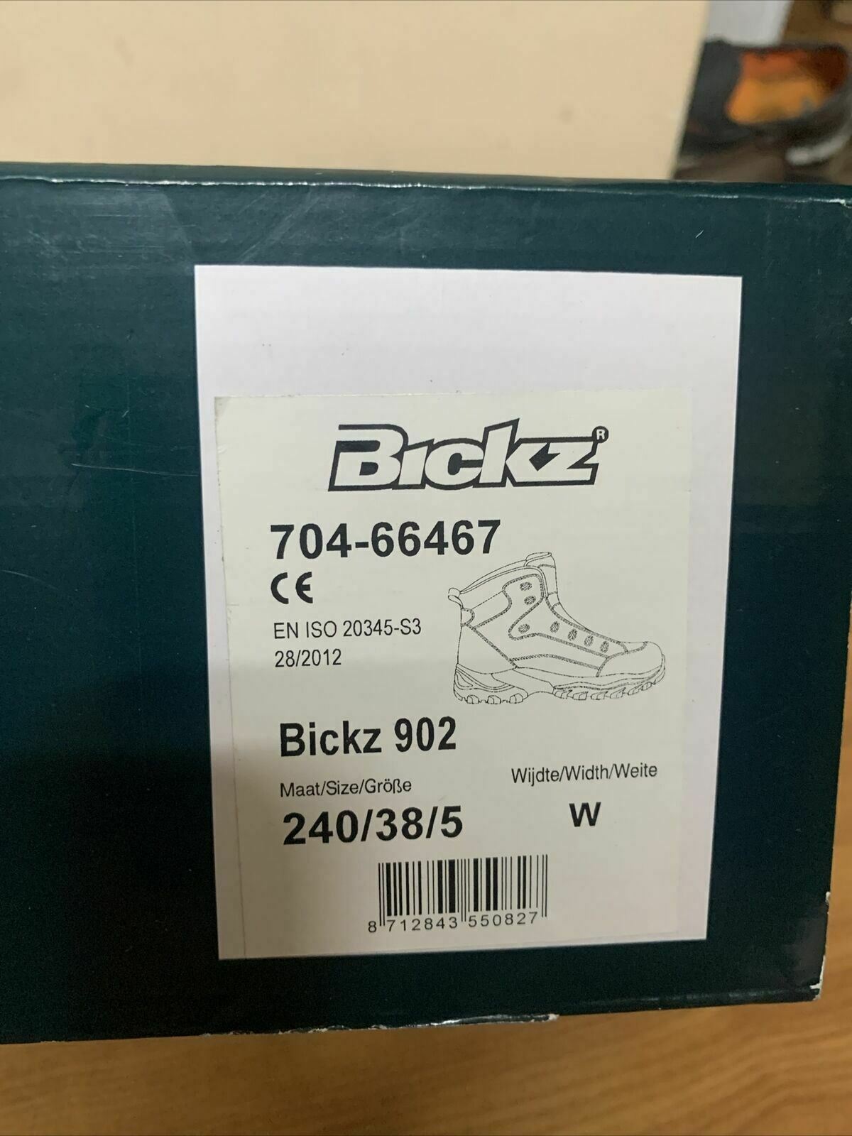 Bata Industrials Bickz 902 Safety Work Boots Tradie Black AU5 EU38 US6