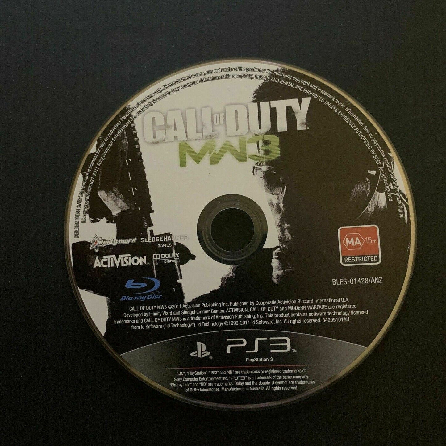 Call of Duty Modern Warfare 3 MW3 Sony Playstation 3 Game Complete PS3