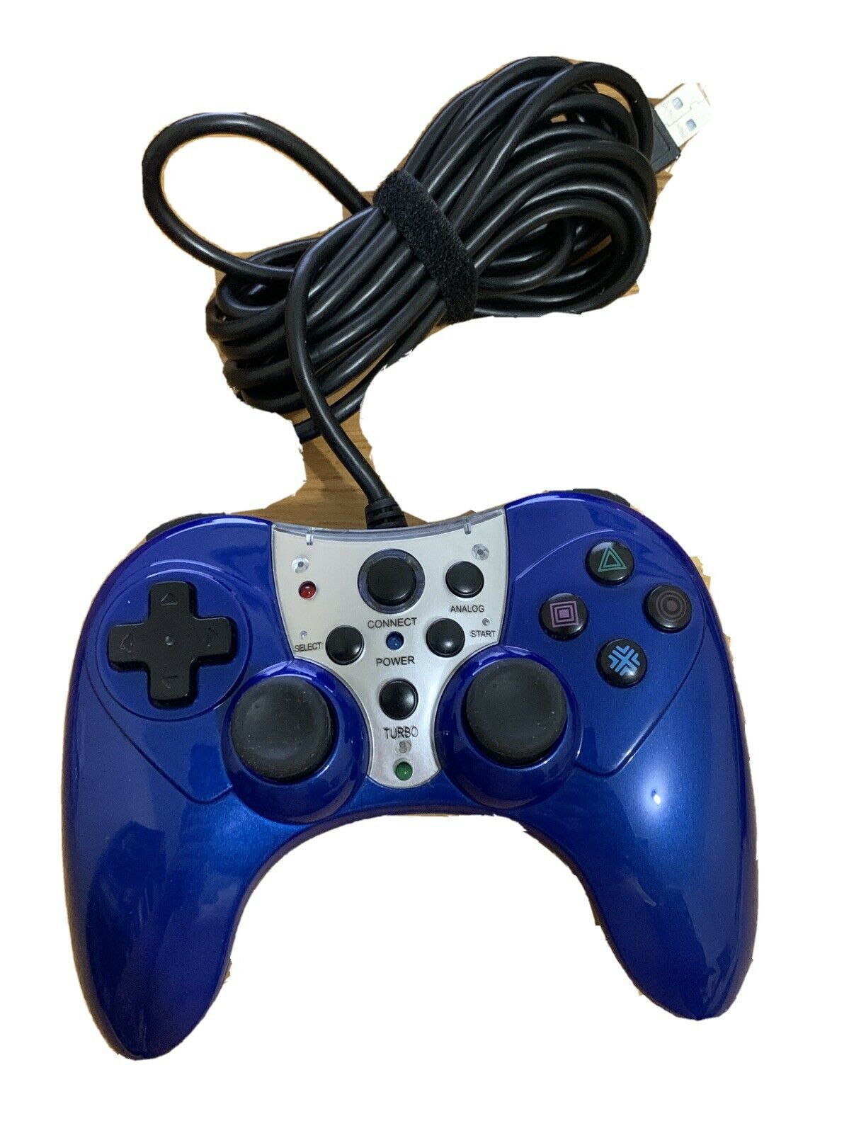GEO PC & PS3 Gamepad Controller with Turbo Function USB ANS-GEO02 Blue