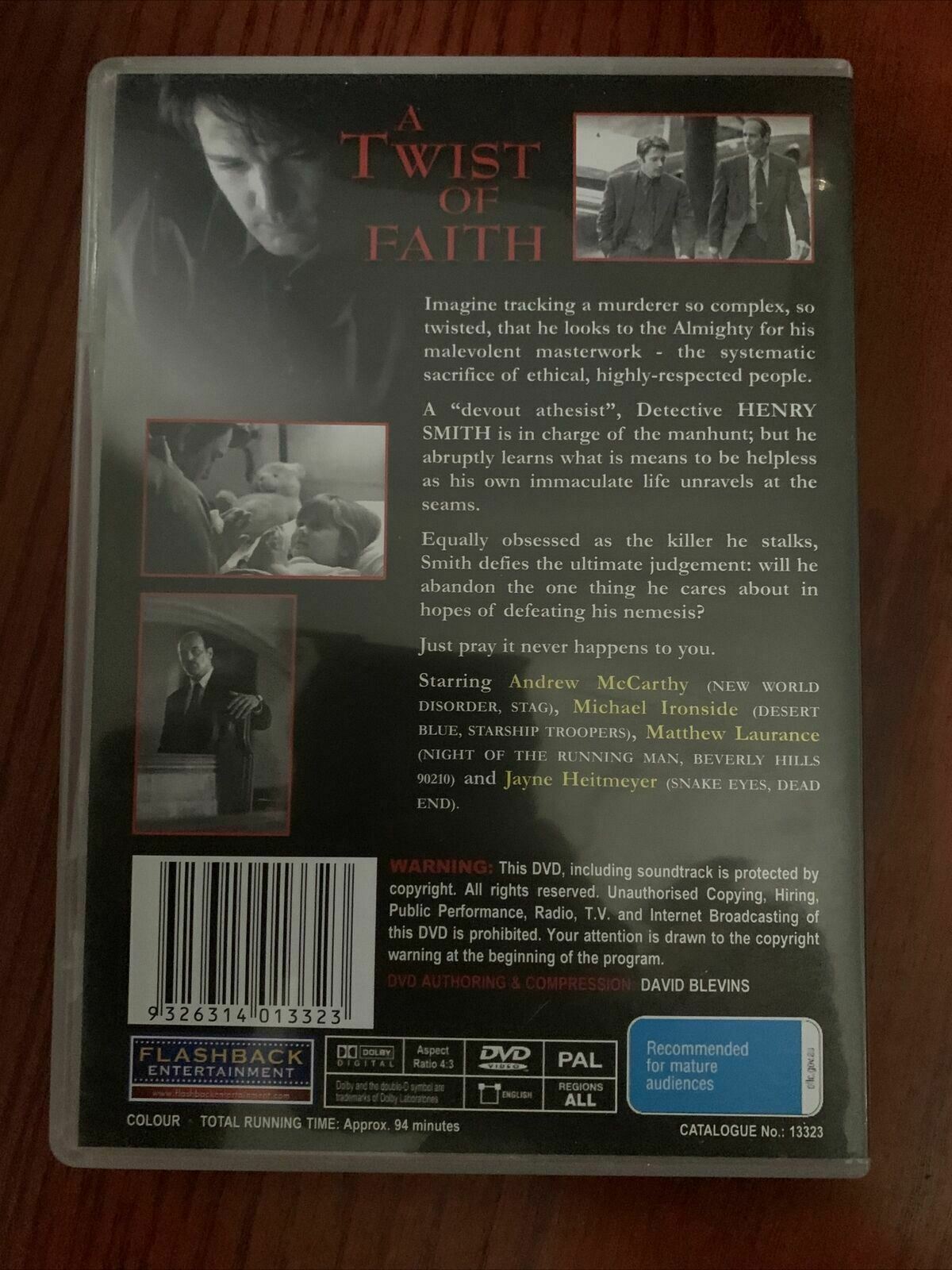 A Twist Of Faith (DVD) Andrew McCarthy, Michael Ironside, Matthew Laurance