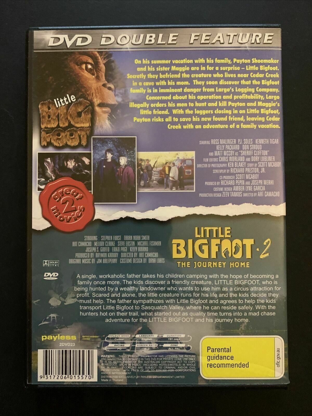 Little Bigfoot / Little Bigfoot 2 The Journey Home (DVD, 1997) All Regions