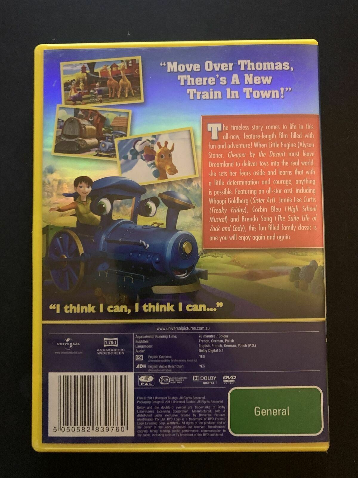 The Little Engine That Could (DVD, 2011) Jodi Benson, Corbin Bleu.  Region 4 & 2