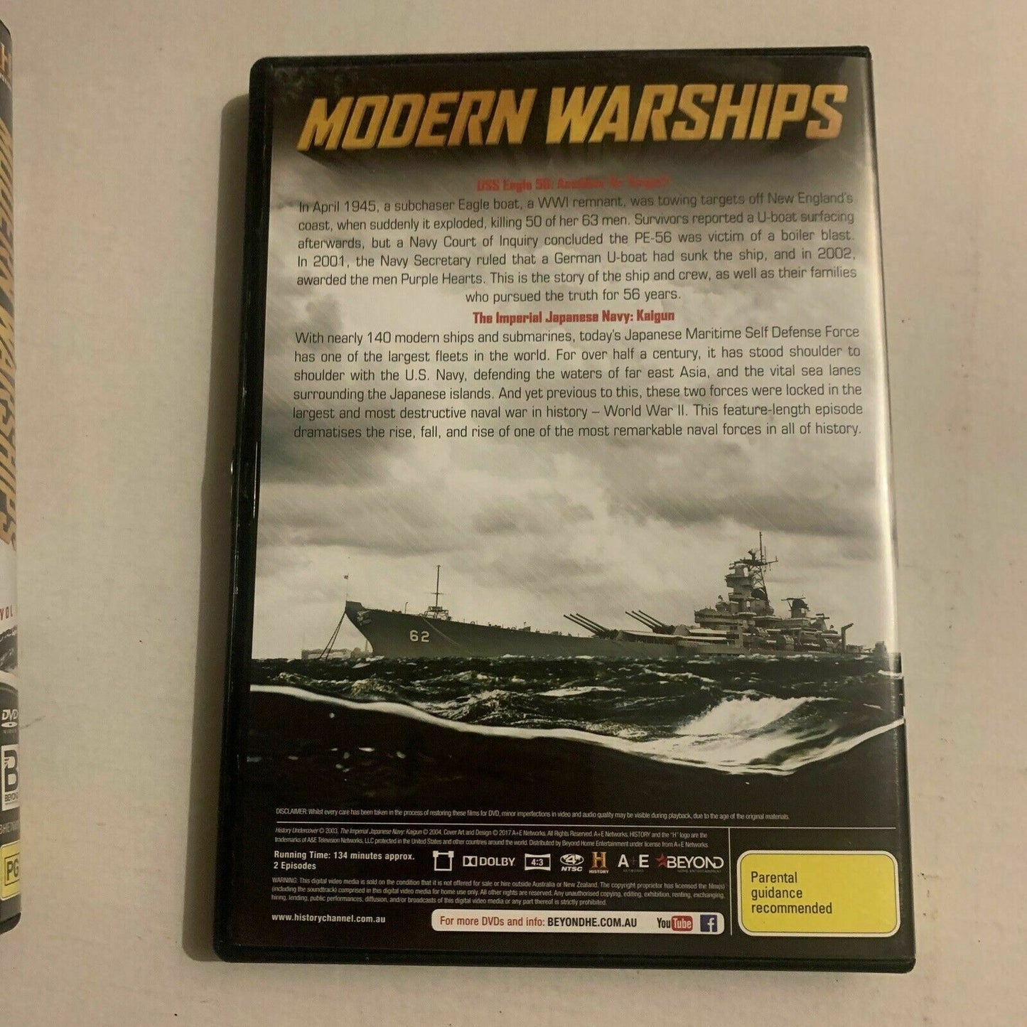 Modern Warships Collection (DVD, 2008, 4-Disc) The History Channel. Region Free