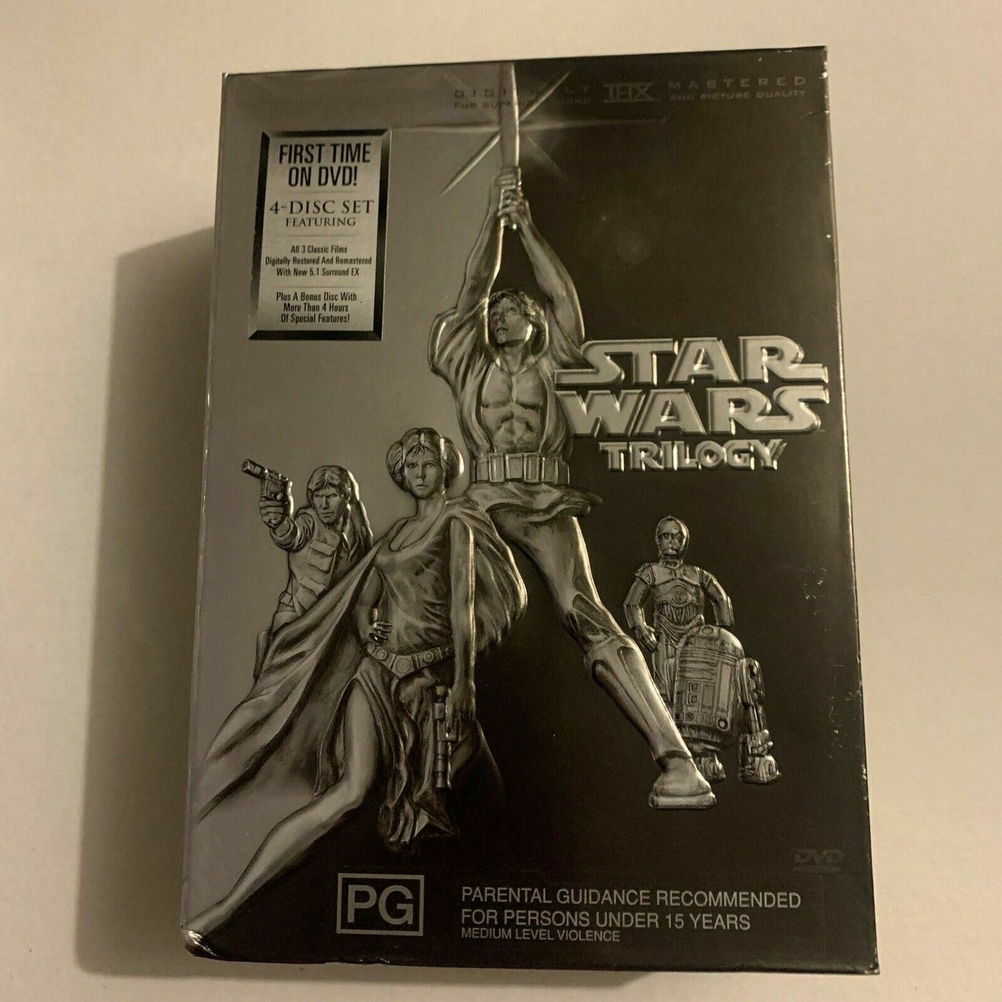 Star Wars Original Trilogy - IV, V, VI (DVD, 4-Disc Set) Region 4&2