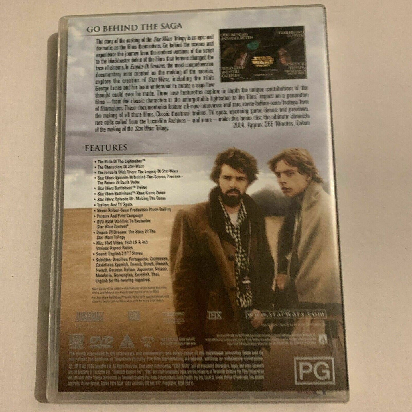 Star Wars Original Trilogy - IV, V, VI (DVD, 4-Disc Set) Region 4&2