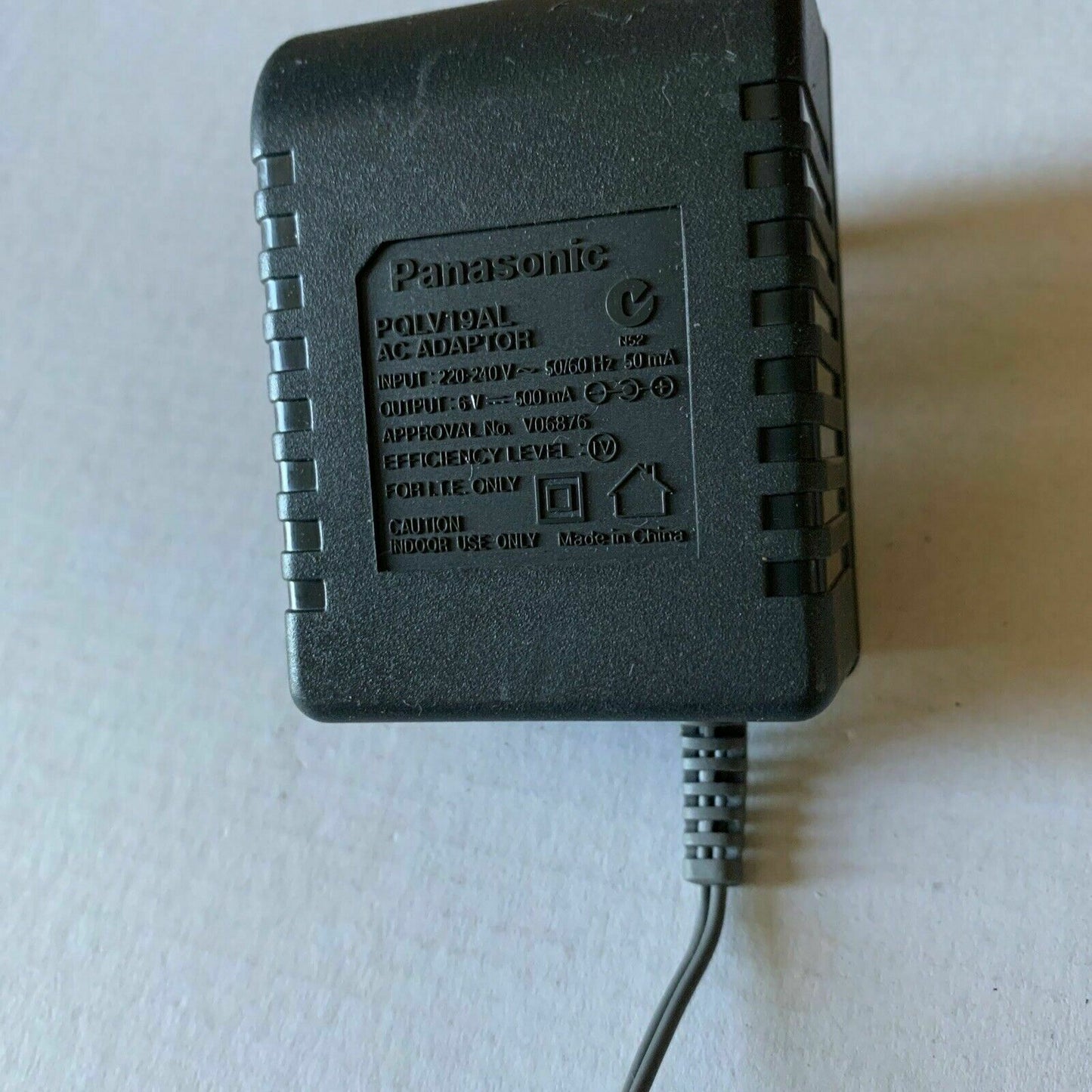 Genuine Panasonic PQLV19AL AC Adapter 6V 500mA For Home Phone