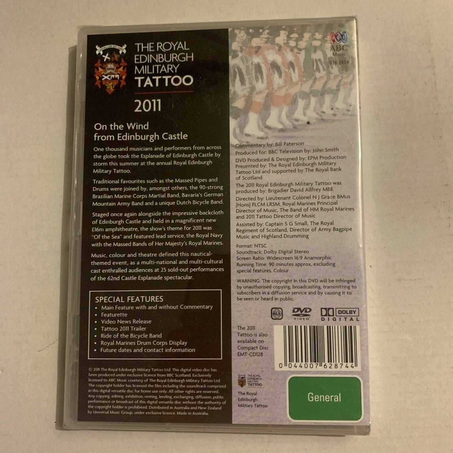 *New Sealed* The Royal Edinburgh Tattoo 2011 - Live From Edinburgh Castle (DVD)