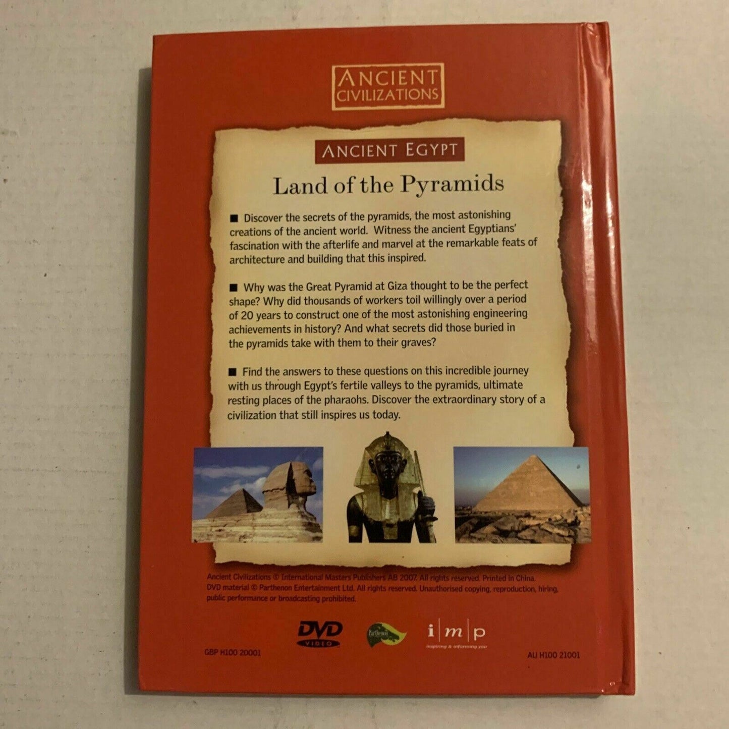 Ancient Egypt: Land Of The Pyramids (DVD & Book, 2007) Region Free