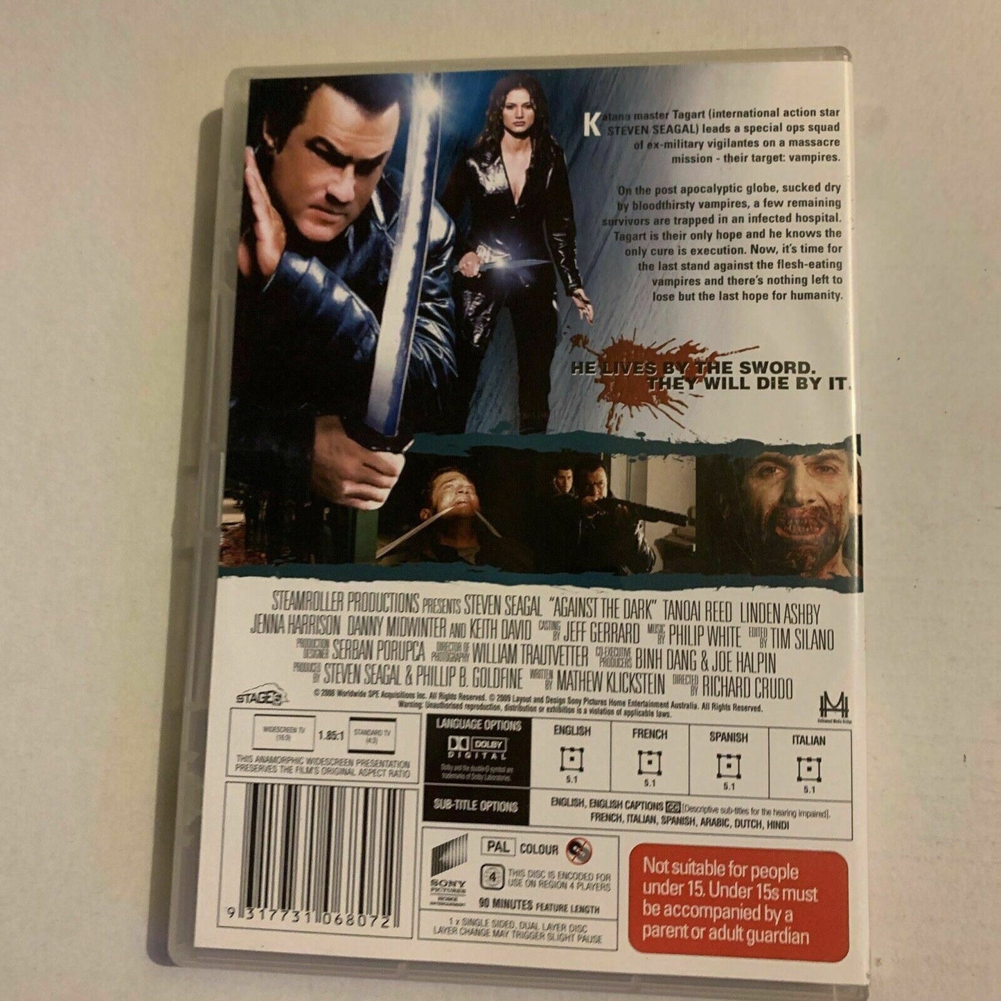 Steven Seagal: Against The Dark & The Glimmer Man DVD Region 4&2