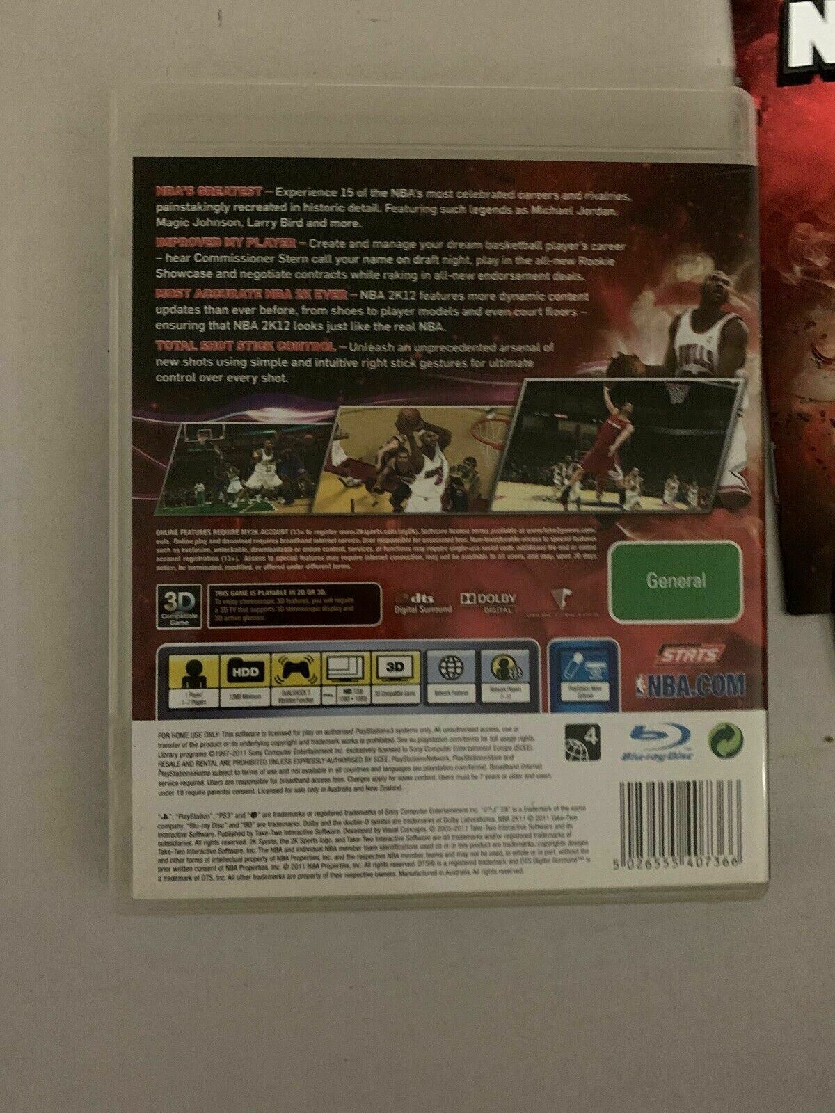 NBA 2K12 Playstation 3 PS3 Game With Manual