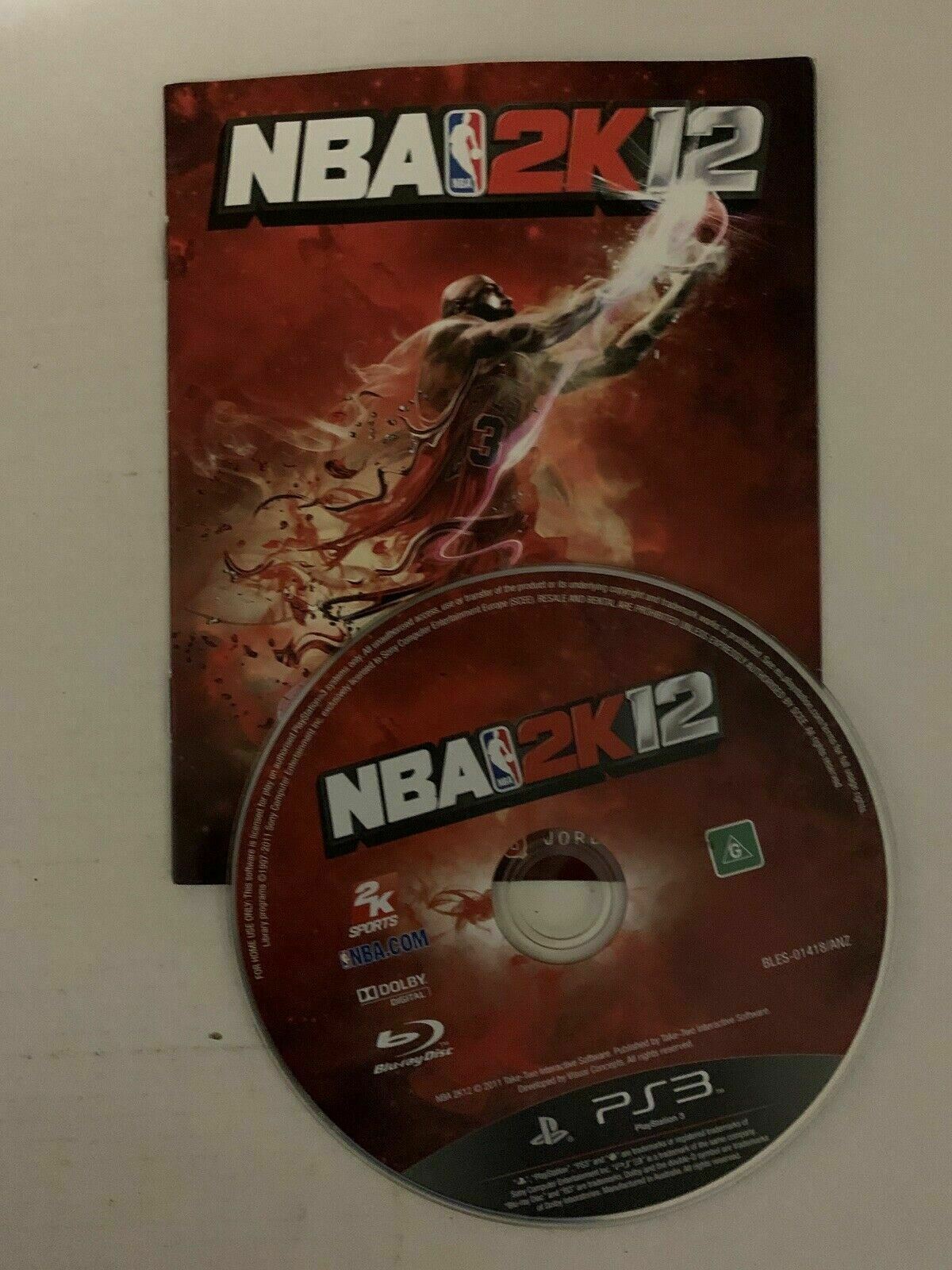 NBA 2K12 Playstation 3 PS3 Game With Manual