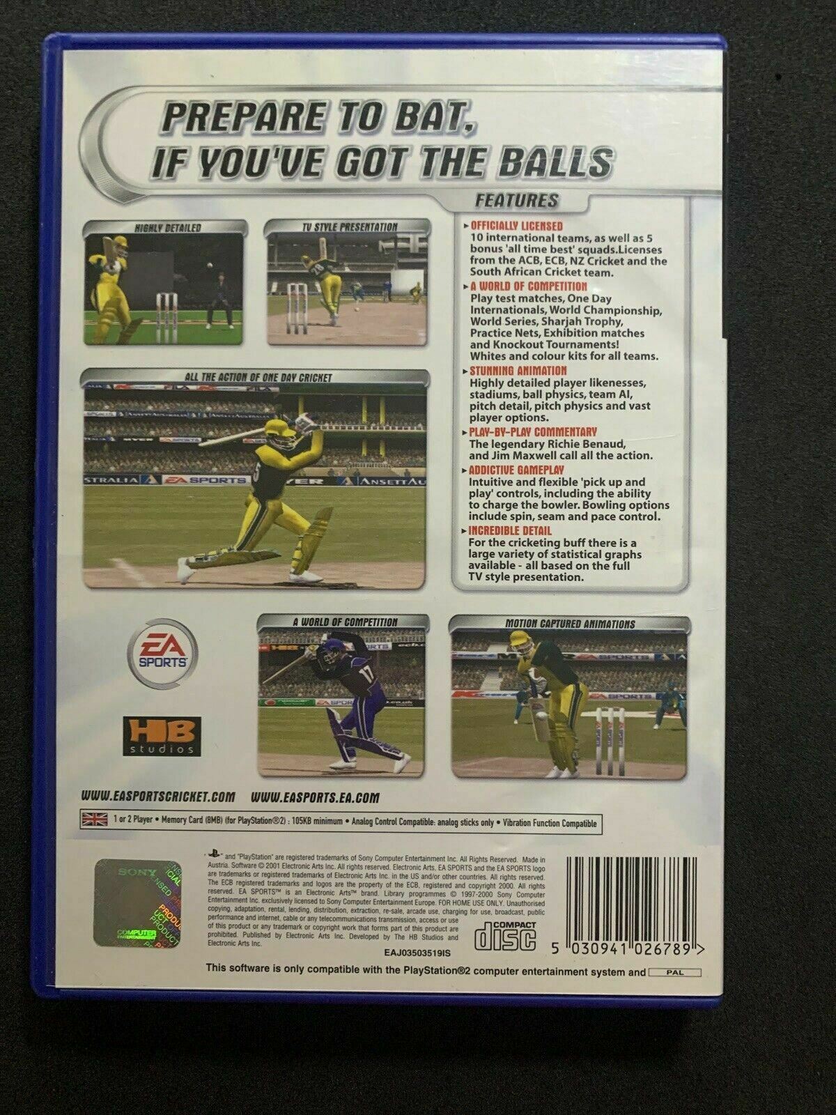 EA Cricket 2002 - Playstation 2 PS2 PAL with Manual