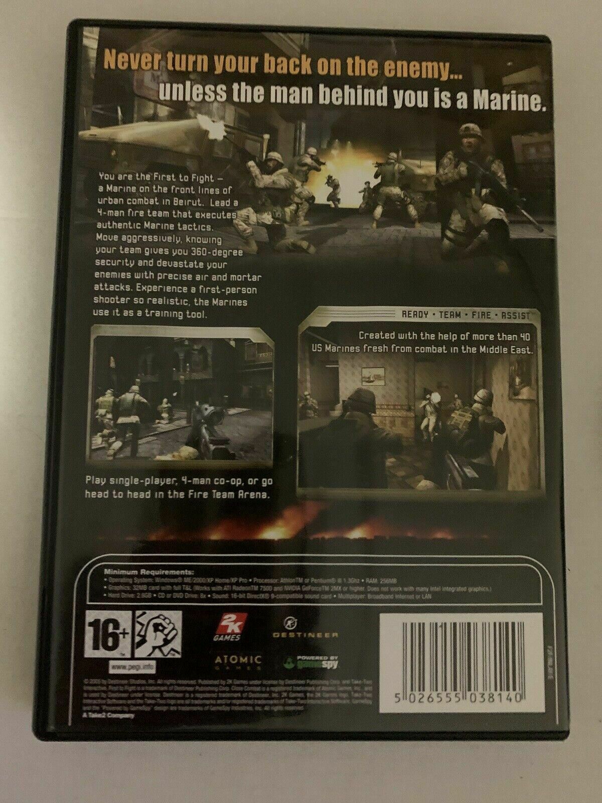 First To Fight - United States Marines PC CDROM 2005 With Manual