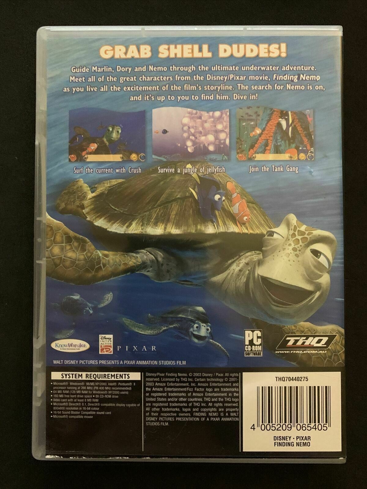 Disney Pixar Finding Nemo - PC CD-ROM Windows Game THQ