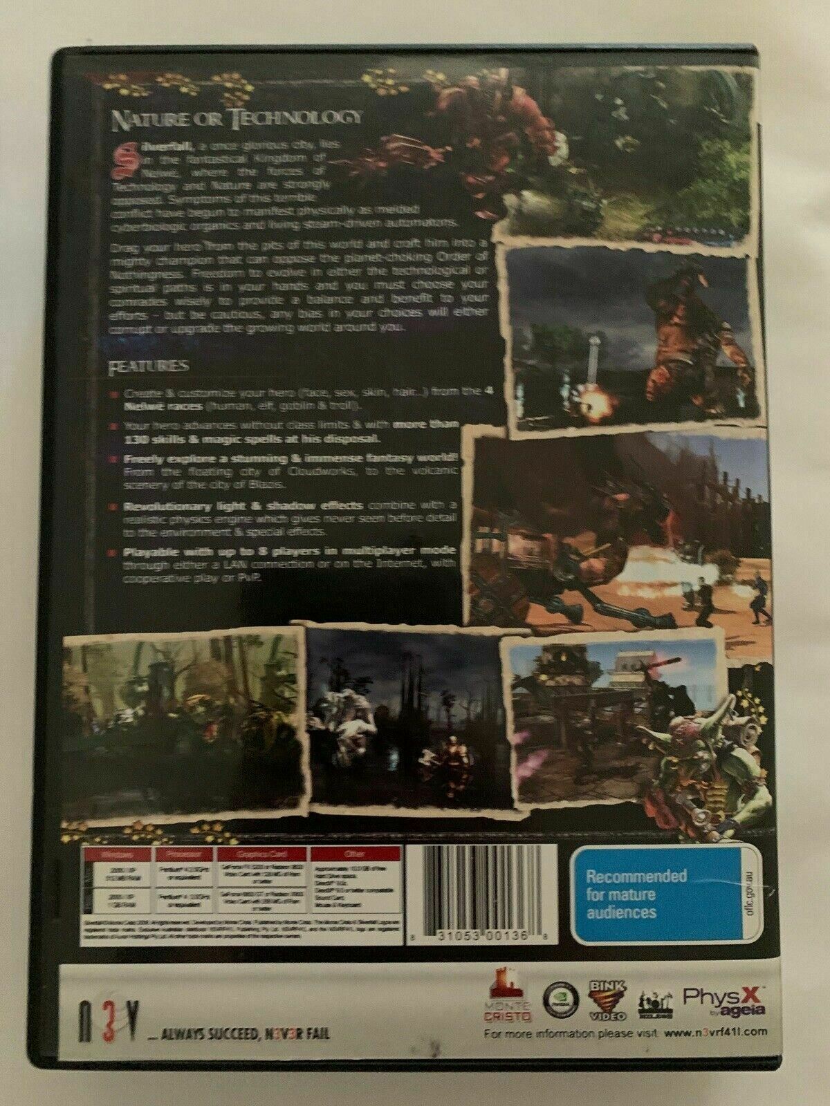 SilverFall  (PC, 2007) PC Hack & Slash Action RPG Game