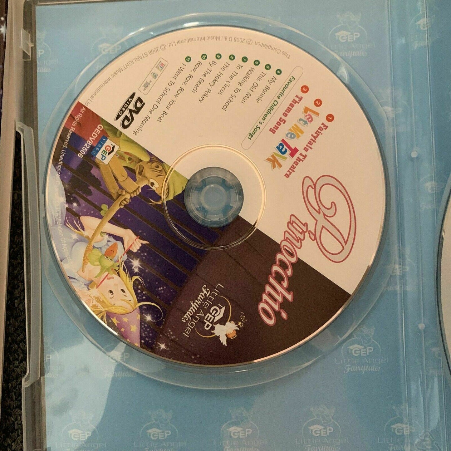 Pinocchio CD DVD Sing Along Lyrics Book & Story Book Set DVD