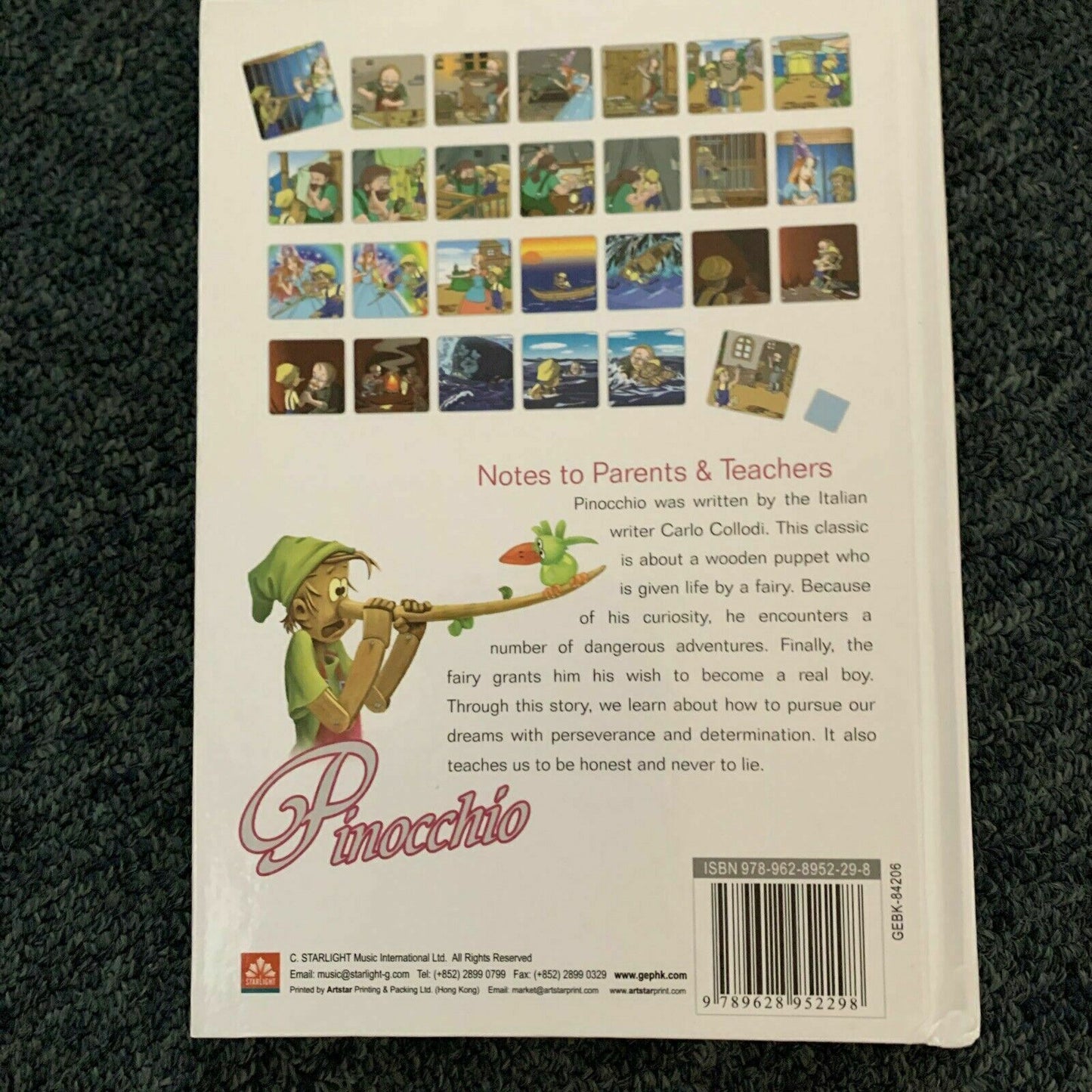 Pinocchio CD DVD Sing Along Lyrics Book & Story Book Set DVD